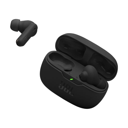 Slušalke brezžične JBL ušesne z mikrofonom BT VIBE BEAM 2 črne