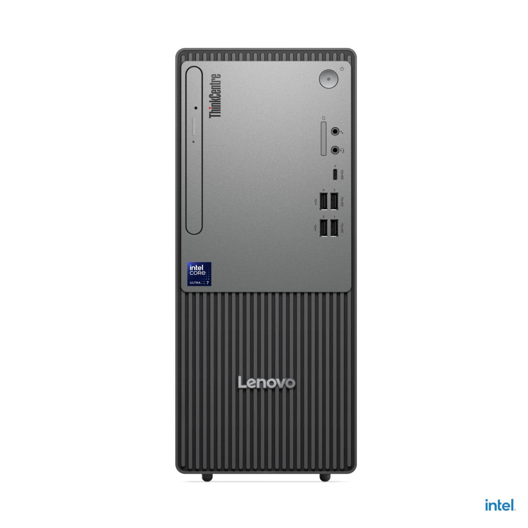 Računalnik Lenovo Tower TC neo AI 50t G6 Ultra 5-225/B860/16GB-DDR5/512GB/1xM.2 prost/CR/Intel grafika VGA HDMI DP USB-C/RJ45/200W-89%/Win11Pro črna 13BD003UGE
