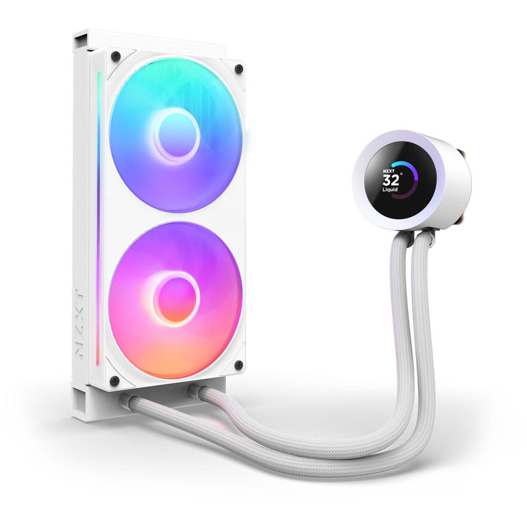 Vodno hlajenje NZXT Kraken Plus - 240mm RGB bela (RL-KR240-W2)