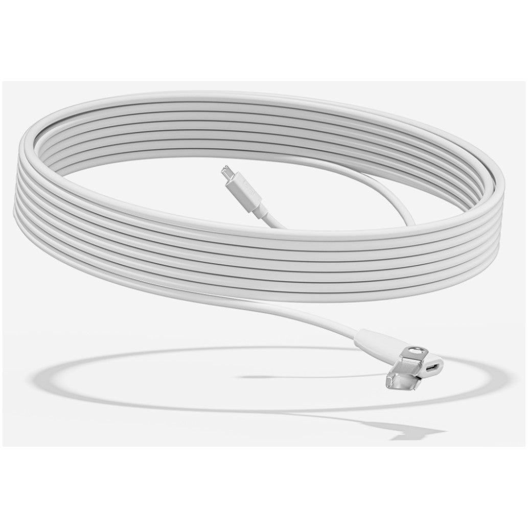 WEB Konferenčni kabel Logitech Rally za mikrofon Mic Pod Extension Cable, 10m, bel (952-000047)