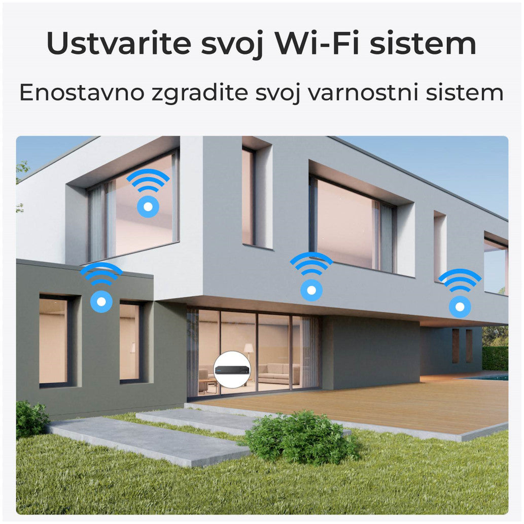 Zunanja nadzorna kamera Reolink 5 MP WiFi napajalnik horizontalno 80°/vertikalno 42° montažna nočni pogled (W320 White)
