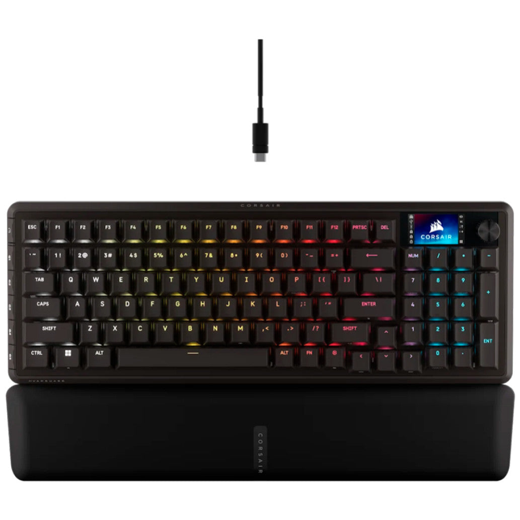 Gaming Tipkovnica Žična Corsair Vanguard PRO 96 Hall Effect US | črna RGB (Vgrajen LCD zaslon) (CH-91E911G-NA)