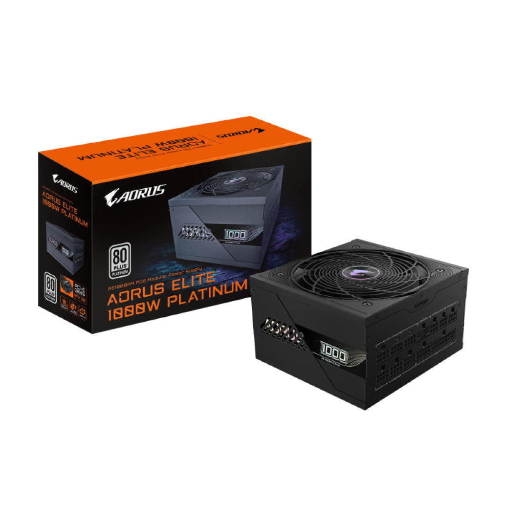Napajalnik - 1000W GigaByte AE1000PM Aorus 80Plus Platinum 92% ATX 3.0 (Gen5) Modular 120mm črna (GP-AE1000PM PG5)