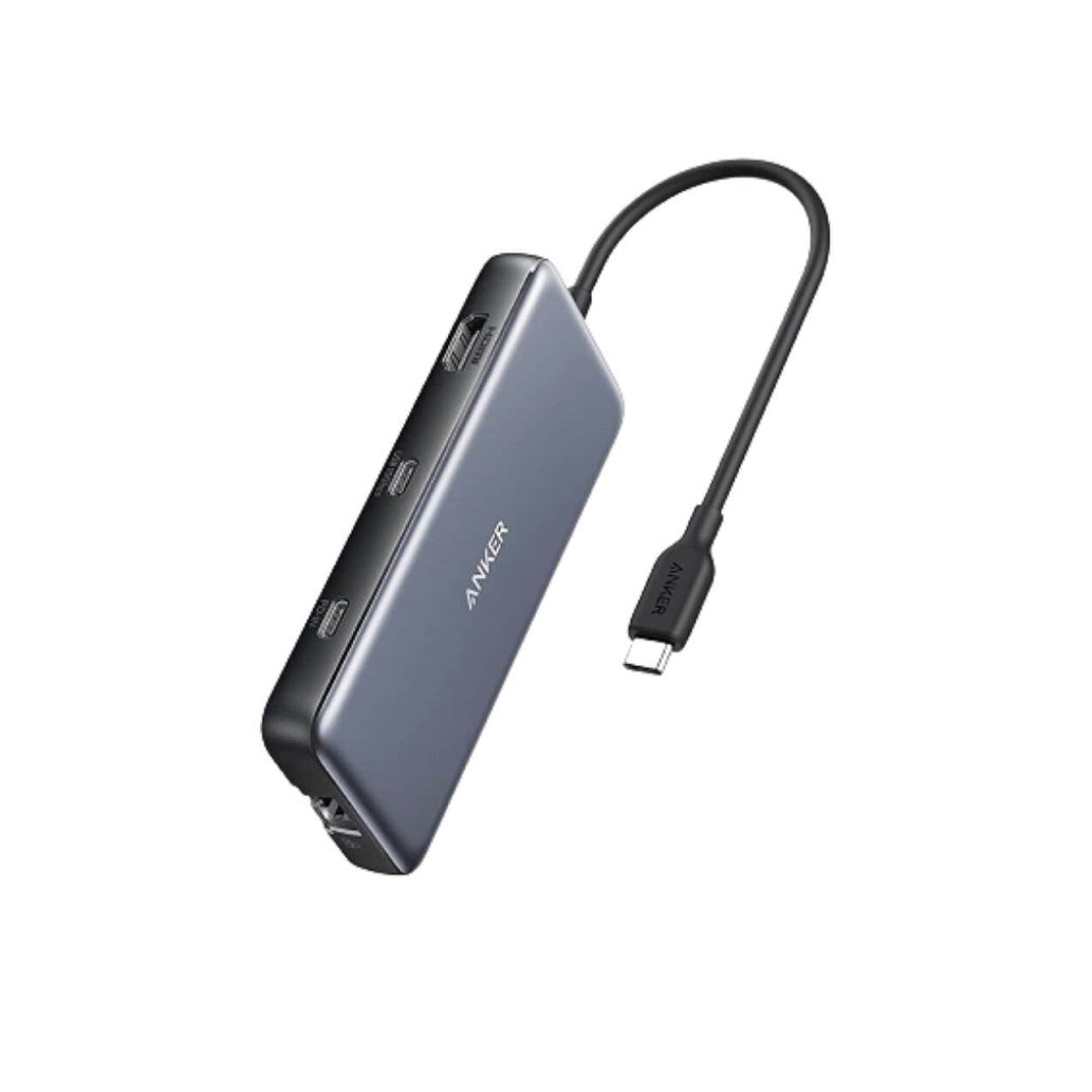 Priklopna postaja USB-C => 2x USB 3.2 tip A 1x USB-C PD 100W 1x USB-C 10 Gbps 1x HDMI 4K@60Hz 1x RJ45 Giga 1x čitalec kartic SD/microSD Anker 555 (A83830A2)