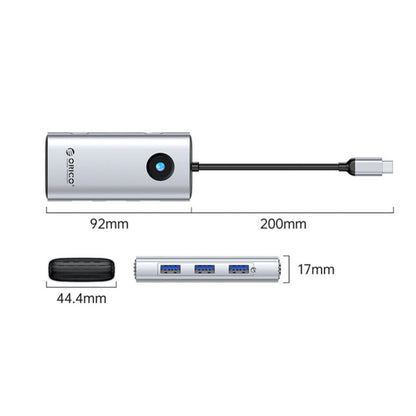 Priklopna postaja USB-C => Orico PW11-6P HDMI 3xUSB3.0 1xUSB-C 1xUSB-C 100W (ORICO-PW11-6P-SV-EP)