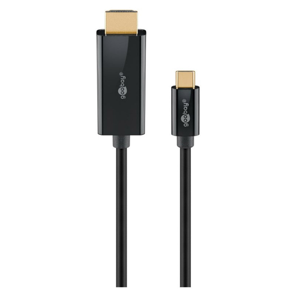 Kabel USB-C 3.1 => HDMI 2,0m UHD 4K@60HZ črn Goobay (75697)