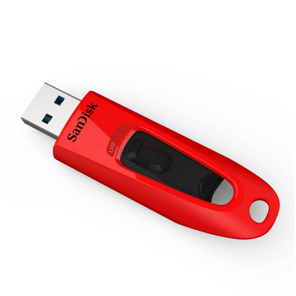 Spominski ključek 32GB USB 3.0 Sandisk Ultra 100MB/s - plastičen/drsni/rdeč (SDCZ48-032G-U46R)