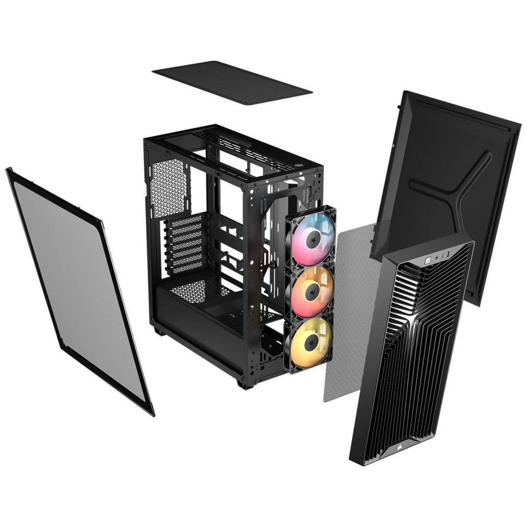 Ohišje Corsair 3200D RS MidiATX - črna ARGB
