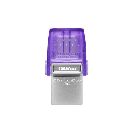 Spominski ključek 128GB USB 3.2/USB-C Kingston DT microDuo3G3 200MB/s - plastičen/microduo/moder (DTDUO3CG3/128GB)