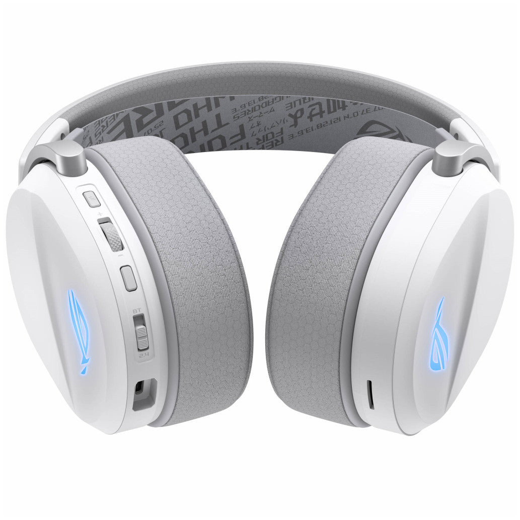 Slušalke brezžične Asus naglavne z mikrofonom BT/USB-C ROG Pelta bele Bluetooth (90YH0410-BHUA10)