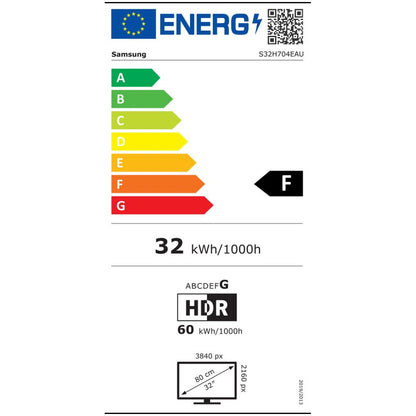 Monitor Samsung 81,3 cm (32,0") S32H704EAU 3840x2160 VA 5ms HDMI DisplayPort  sRGB99% HDR10 ViewFinity S7