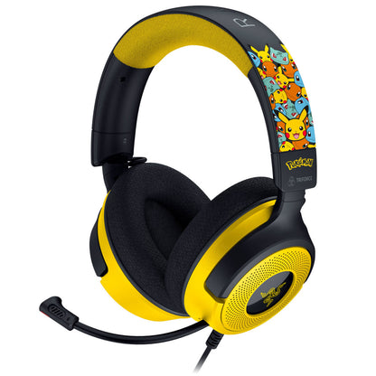 Slušalke žične Razer naglavne z mikrofonom USB Kraken V4 Pokémon Kanto Starters rumena Gaming (RZ04-05180300-R3M1)