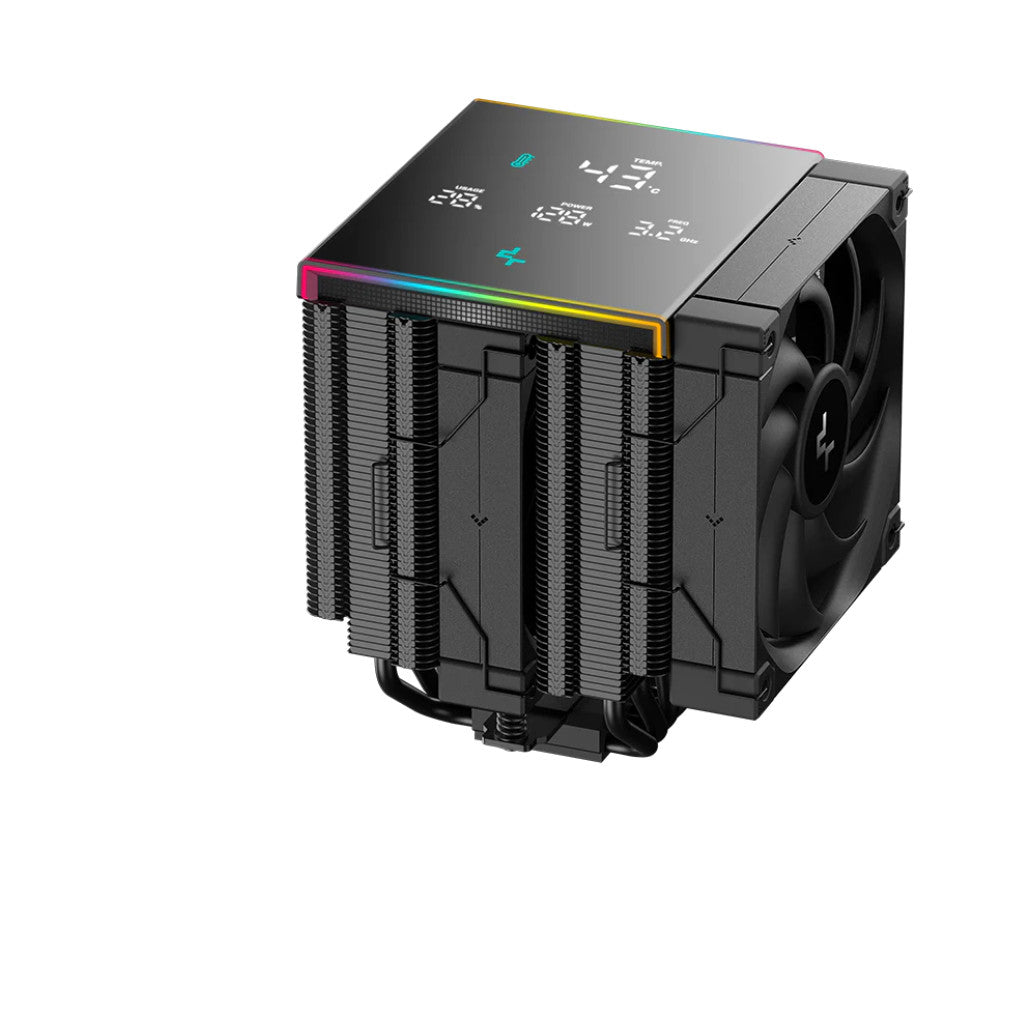 Zračni hladilnik DeepCool AK620 Digital SE - 120mm 28 dB 161mm ARGB črna (R-AK620-BKADMN-GJD)
