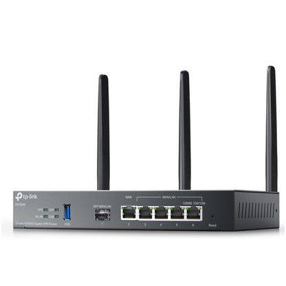 Usmerjevalnik brezžični TP-Link gigabit WiFi6 802.11ax AX3000 2402Mbit/s 4xLAN+WAN+SFP 3x antena (ER706W)