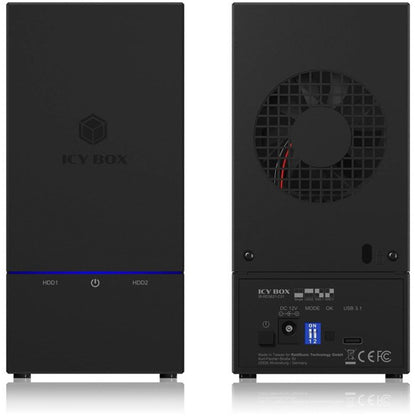RAID ohišje IcyBox IB-RD3621-C31 2x 2,5"/3,5" SATA HDD/SSD USB 3.1 RAID 0/1