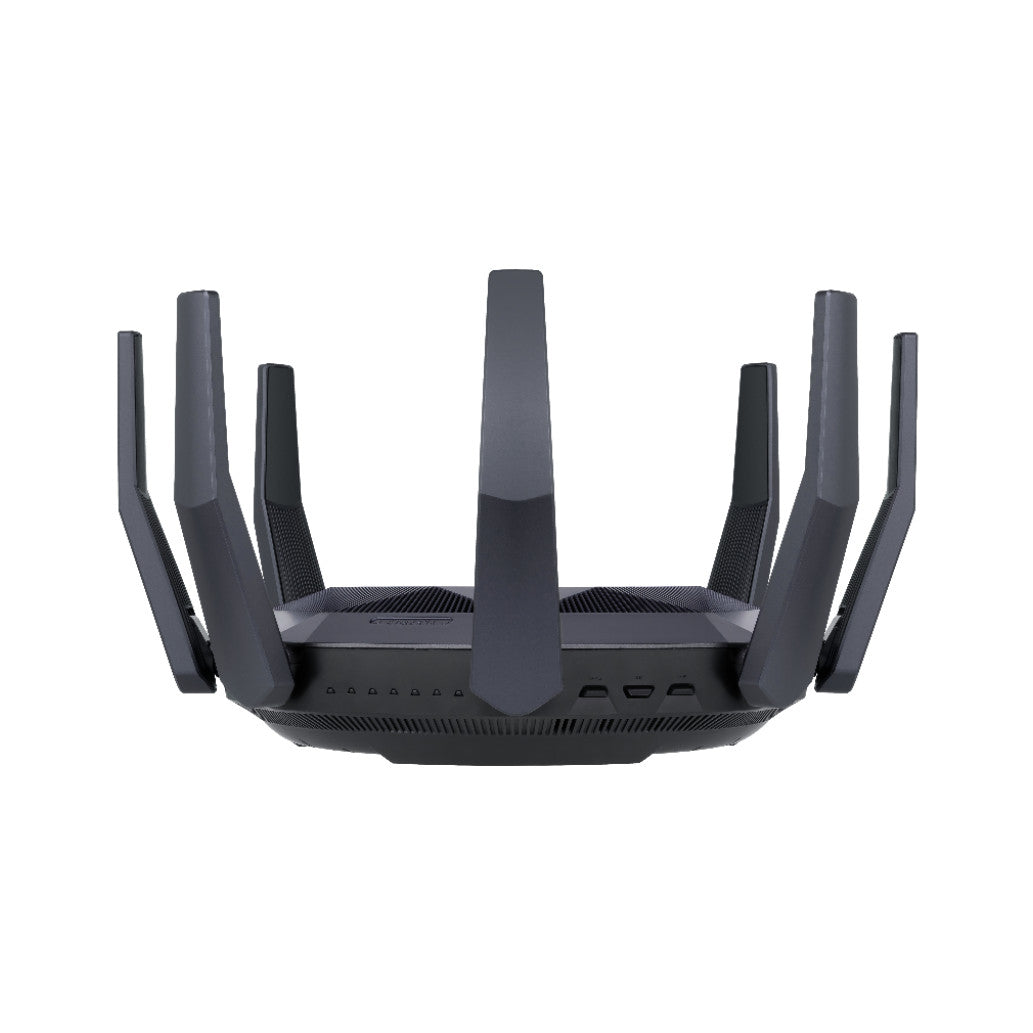 Usmerjevalnik brezžični Asus RT-AX89X WiFi6 802.11ax AX6000 4804Mbit/s MU-MIMO OFDMA MESH dualband 3G/4G USB dongle 8xLAN 1xLAN/WAN10GB 1xSFP+ (90IG04J1-BM3010)
