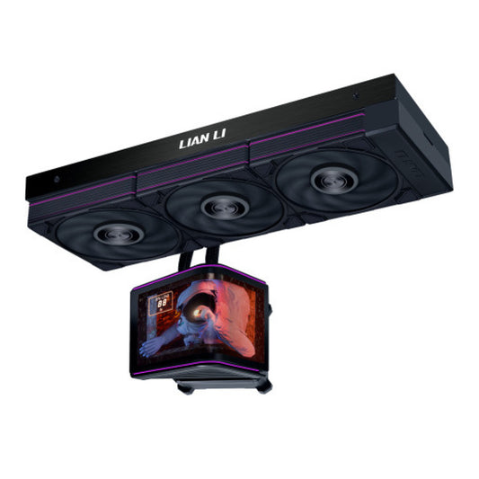 Vodno hlajenje Lian-Li HydroShift II OLED Curved 360 P28 V2 - 360mm RGB črna (GHS2OLDC36PB)