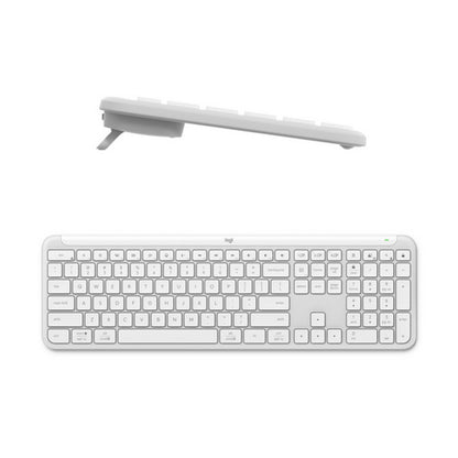Tipkovnica brezžična + Bluetooth Logitech Signature Slim K950 US international | SLO gravura bela (920-012466)