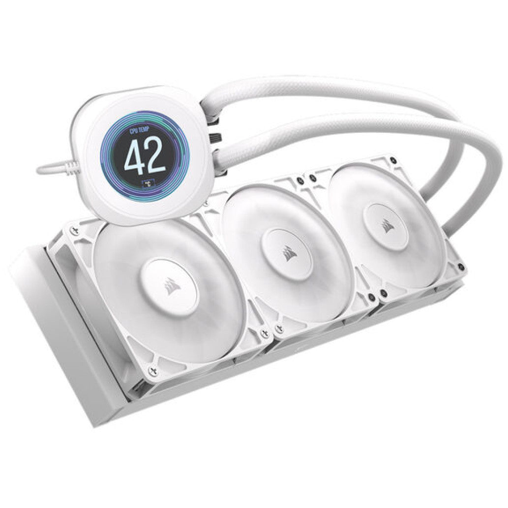 Vodno hlajenje Corsair Nautilus RS LCD - 360mm bela (CW-9061034-WW)
