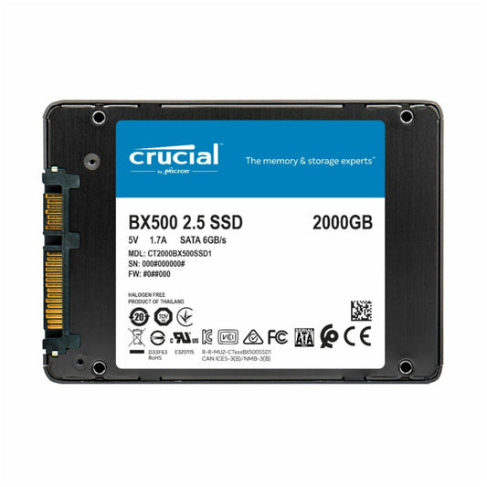 Disk SSD 6,4cm (2,5") SATA3 2TB Crucial BX500 2,5" 540/500MB/s (CT2000BX500SSD1)