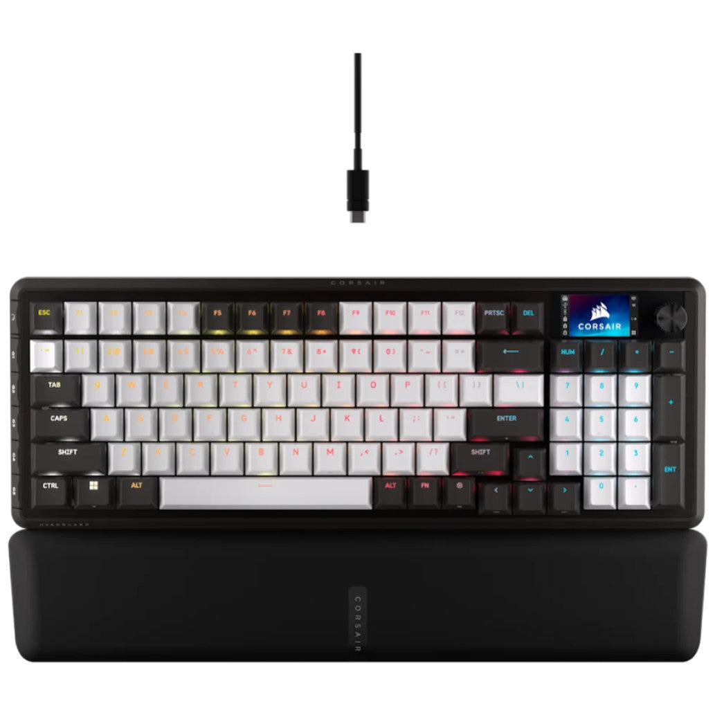 Gaming Tipkovnica Žična Corsair Vanguard 96-MLX US | črna RGB (Vgrajen LCD ekran) (CH-91E921E-NA)