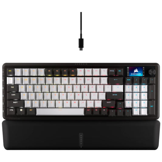 Gaming Tipkovnica Žična Corsair Vanguard 96-MLX US | črna RGB (Vgrajen LCD ekran) (CH-91E921E-NA)