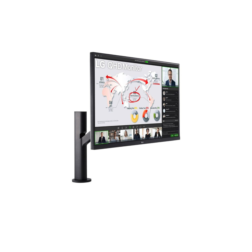 Monitor LG 80 cm (31,5") 32QP880N-B.AEU 2560x1440 75Hz IPS 5ms 2xHDMI DisplayPort USB-C 96W 2xUSB3.2 Pivot Zvočniki 2x5W  sRGB99% FreeSync KVM HDR10 črna