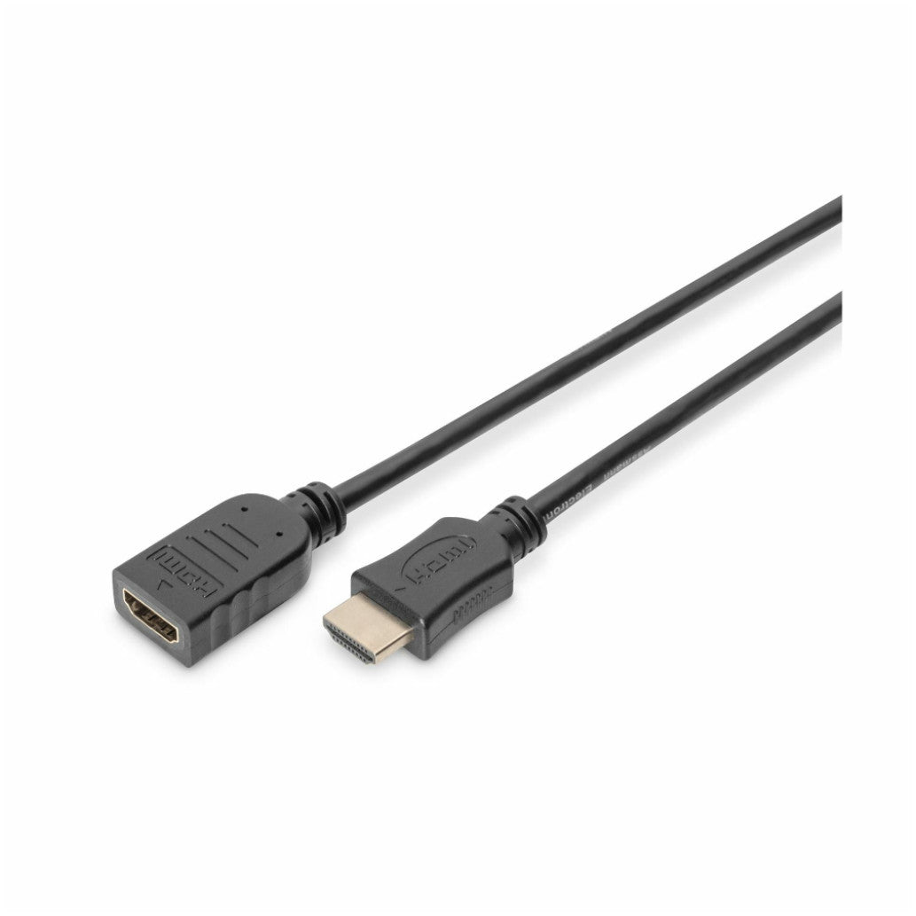 Kabel HDMI(m)=>HDMI(ž) v1.4 5,00m podaljšek pozlačeni kontakti črn Digitus (AK-330201-050-S)