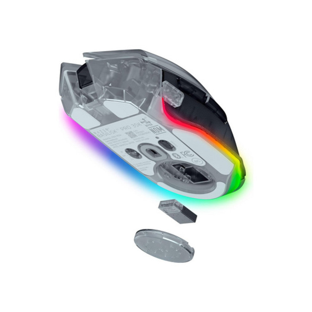 Gaming miška brezžična Razer Basilisk V3 Pro, transparent (RZ01-05240400-R3G1)