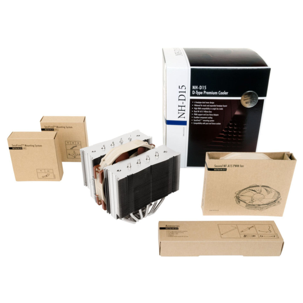 Zračni hladilnik Noctua NH-D15 - 24,6 dB 160mm rjava (NH-D15)