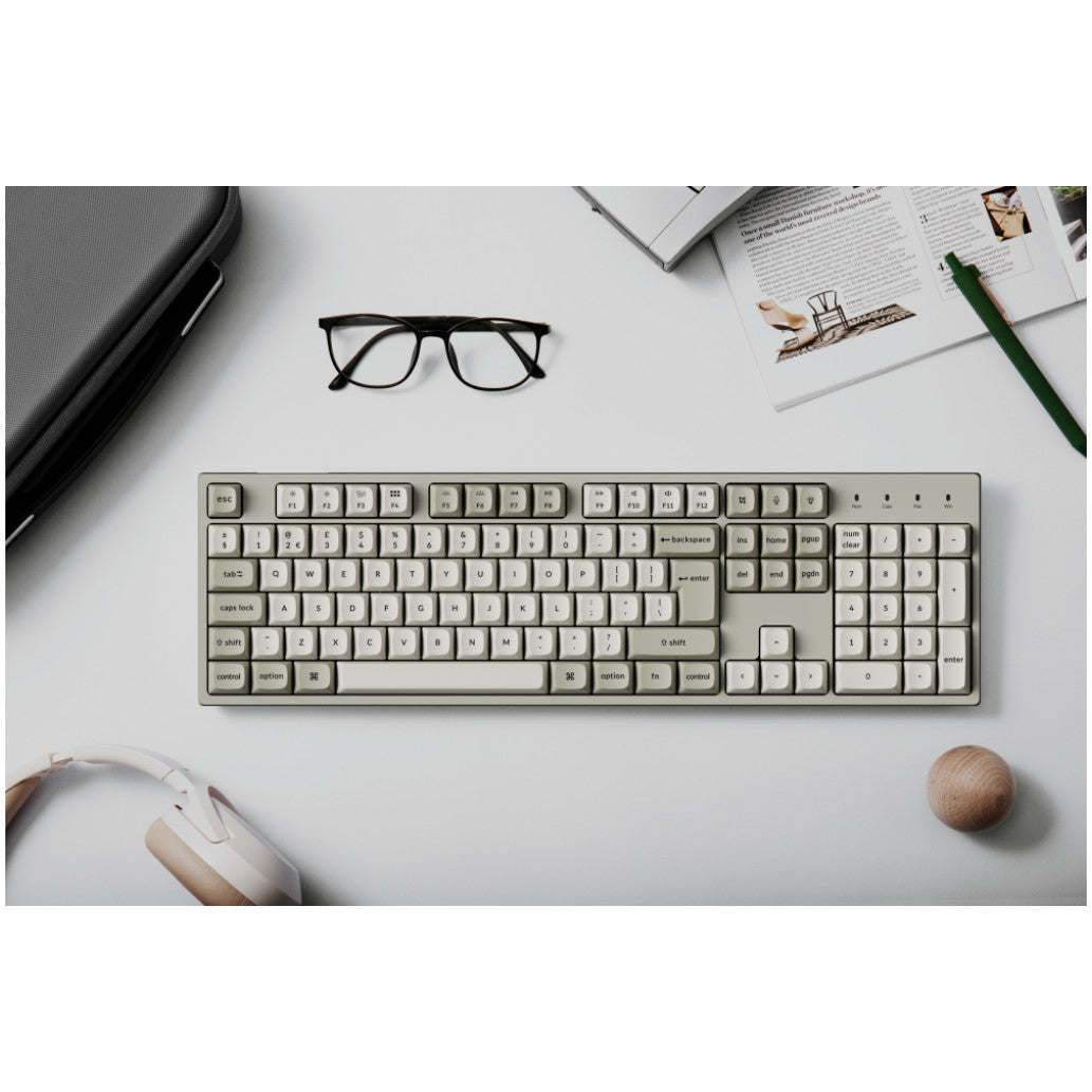 Mehanska Tipkovnica Žična Keychron C2 Pro 8K QMK UK | siva RGB (Brown switch) (C2PX-M3-UK)