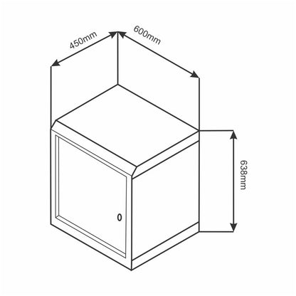 Kabinet zidni Digitus 12U Jeklo črn 600mm 450mm (DN-19 12-U-EC-SW)