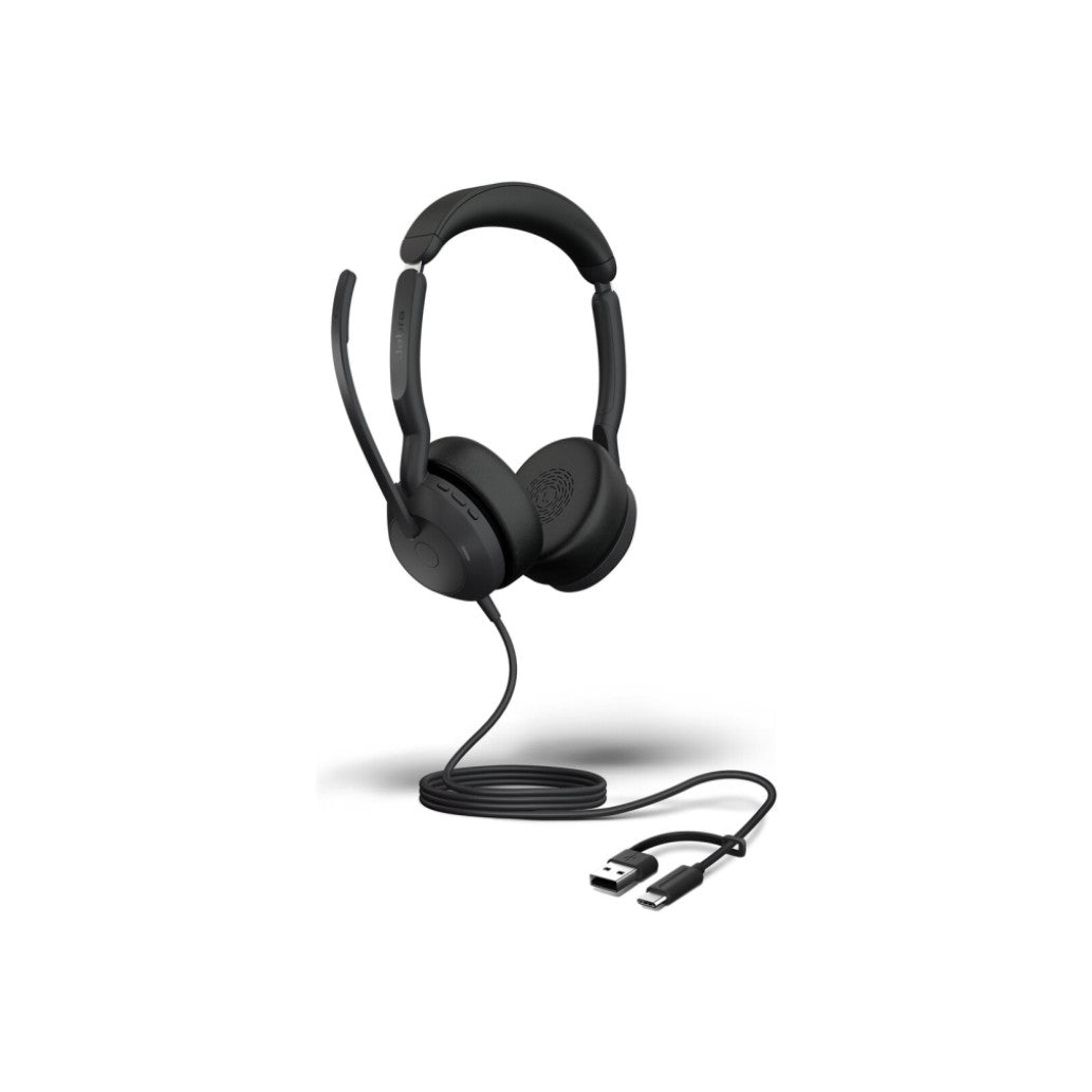 Slušalke brezžične Jabra naglavne z mikrofonom BT/USB-A/C Jabra Evolve2 50 UC Stereo  črna Active Noise Cancellation (25089-989-799)