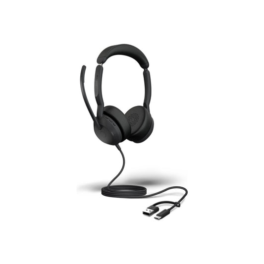 Slušalke brezžične Jabra naglavne z mikrofonom BT/USB-A/C Jabra Evolve2 50 UC Stereo  črna Active Noise Cancellation (25089-989-799)
