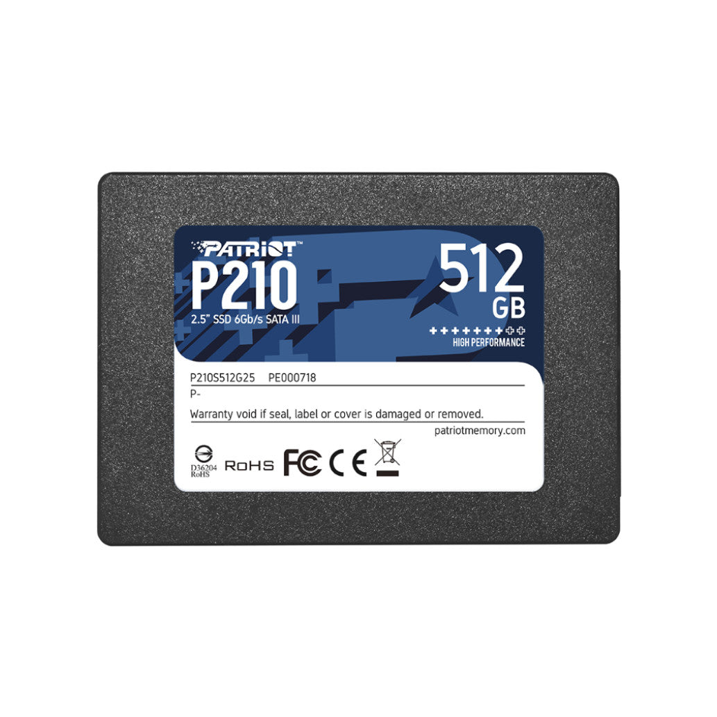 Disk SSD 6,4cm (2,5") SATA3 512GB Patriot P210 2,5" 520/430MB/s (P210S512G25)