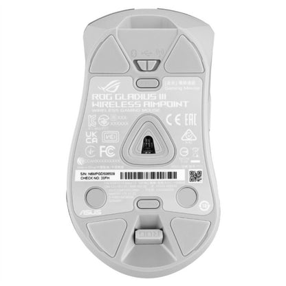 Miš Asus brezžična ROG Gladius III AimPoint optična gaming 36000DPI RGB bela (90MP02Y0-BMUA10)