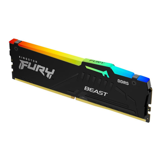 DDR5 16GB 6000MHz CL30 Single (1x16GB) Kingston RGB Fury Beast XMP3.0 EXPO 1,4V Gaming črna (KF560C30BBEA-16)