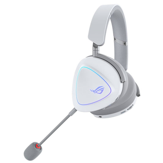 Slušalke brezžične Asus naglavne z mikrofonom BT/1x3,5mm ROG Delta II bele Gaming (90YH03W0-BHUA10)