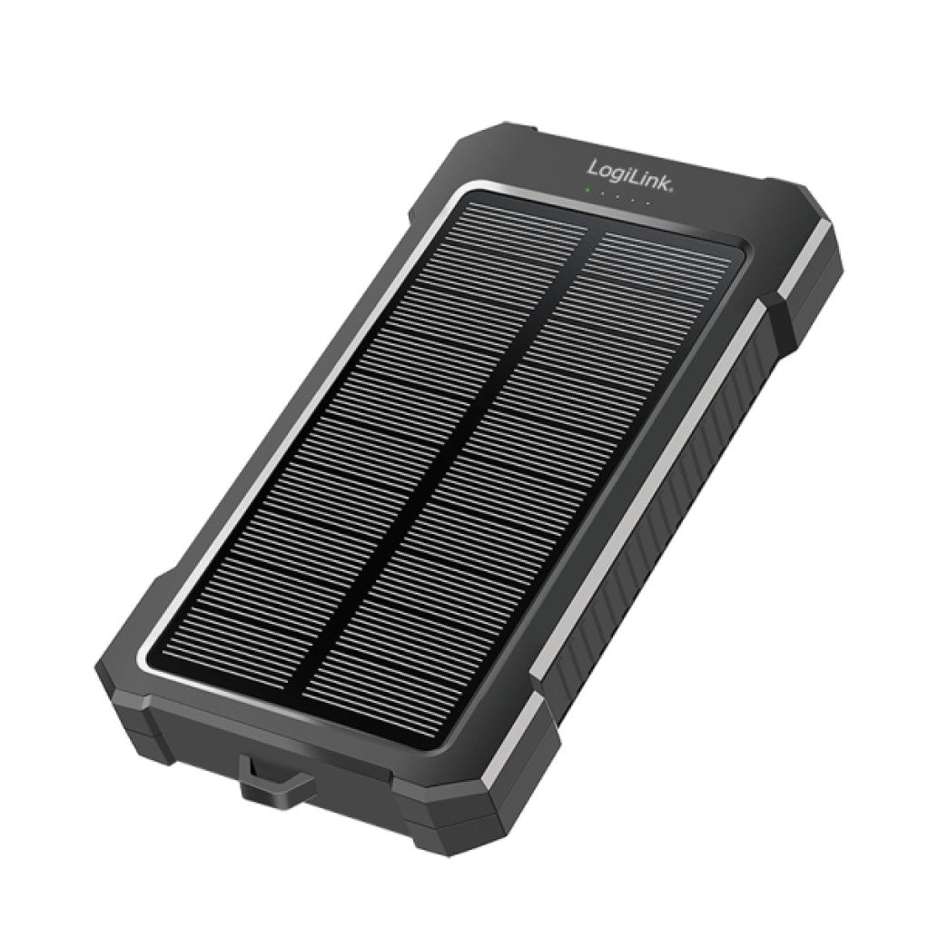 Prenosna baterija Logilink 10000mAh 20W 2x USB-A 1x USB-C solarna črna (PA0390)