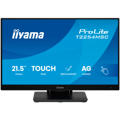 Monitor touch Iiyama 54,6 cm (21,5") T2254MSC-B2AG 1920x1080 Interaktivni 100Hz IPS 4ms HDMI DisplayPort 2xUSB3.2 HAS Zvočniki  7H ProLite active stylus support