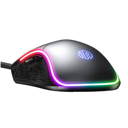 Miš USB Inphic PW6 optična gaming RGB 4800DPI - siva