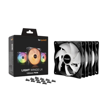 Ventilator be quiet! Light Wings LX 120mm črna RGB (3 pack)