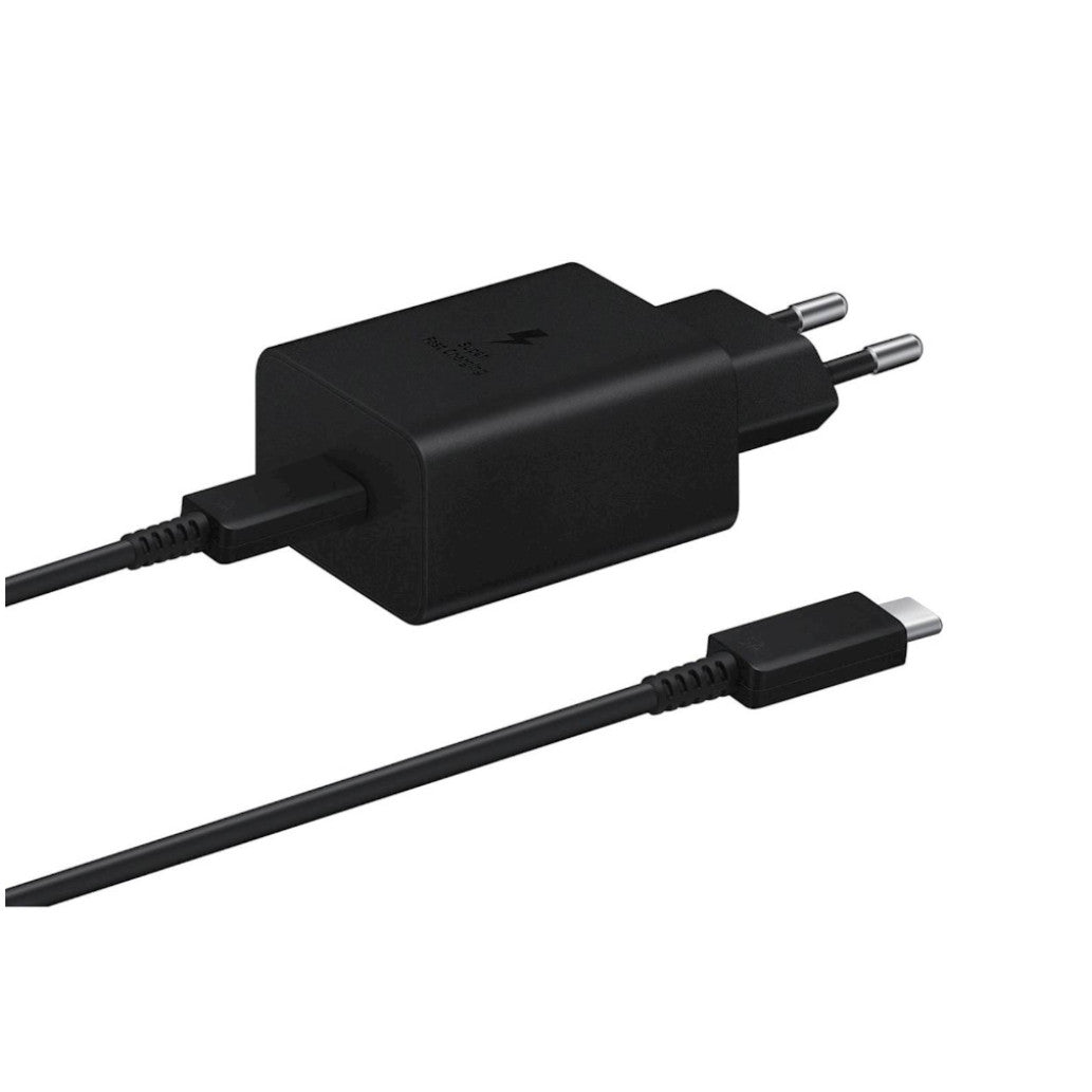 Hišni polnilec 100-240V => 1x USB-C Samsung 45W EP-T4510 za mobilni telefon ali tablični računalnik + kabel  (EP-T4510XBEGEU)