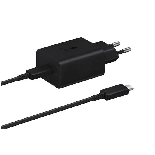 Hišni polnilec 100-240V => 1x USB-C Samsung 45W EP-T4511 za mobilni telefon ali tablični računalnik + kabel  (EP-T4511XBEGEU)