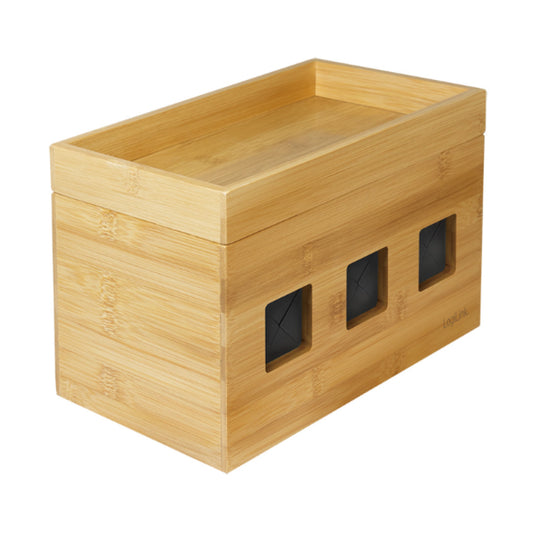 UREJENA PISARNA škatlica za kable 255x140x165mm iz bambusa Logilink (KAB0076) EOLS-P