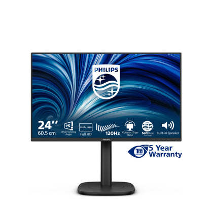 Monitor Philips 60,5 cm (23,8") 24B2N3200J 1920x1080 120Hz IPS 4ms VGA HDMI DisplayPort 4xUSB3.2 Pivot Zvočniki  3H sRGB110% SeparateSync