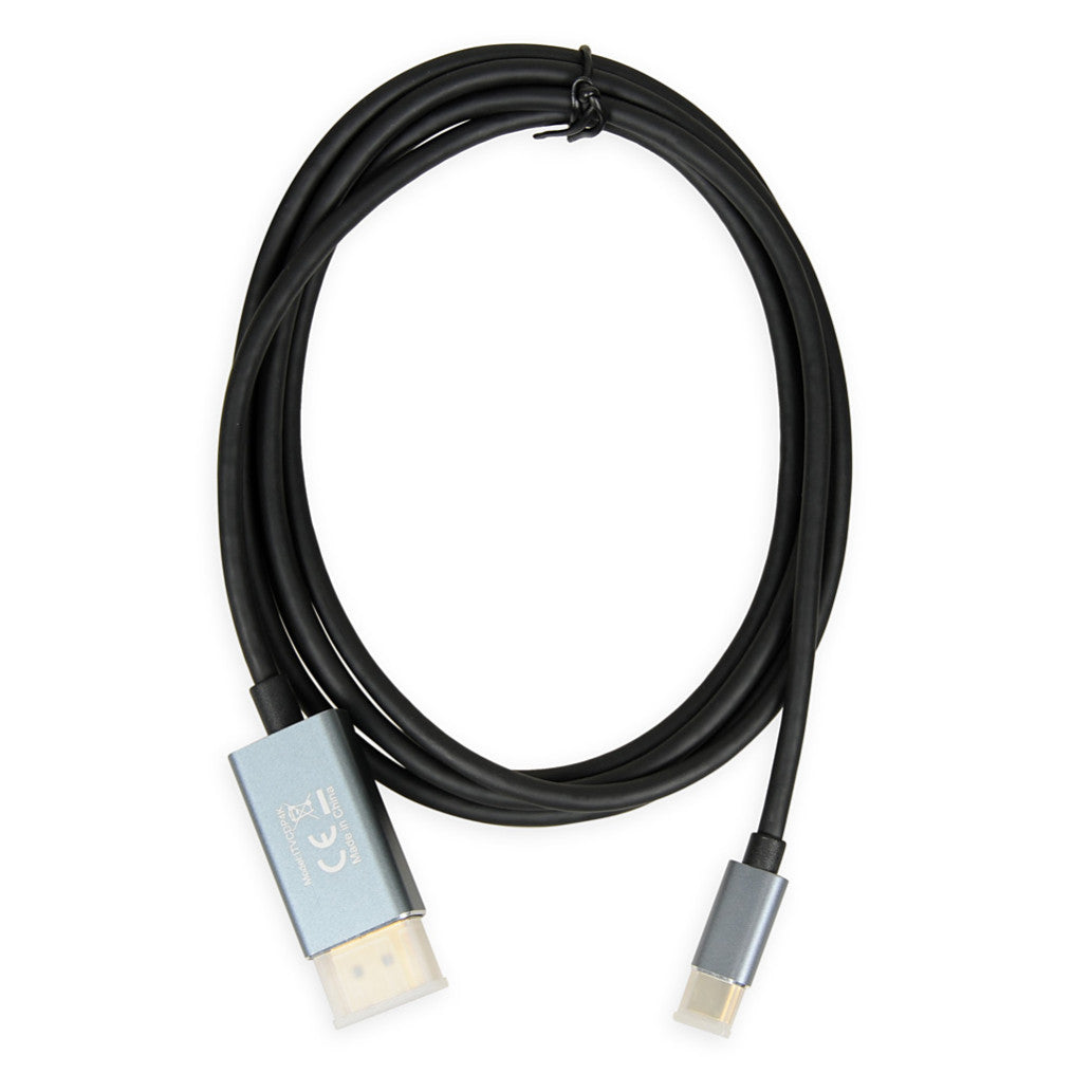 Kabel USB-C => DisplayPort 1.2 1,80m UHD 4K@60HZ črn iBOX (ITVCDP4K)