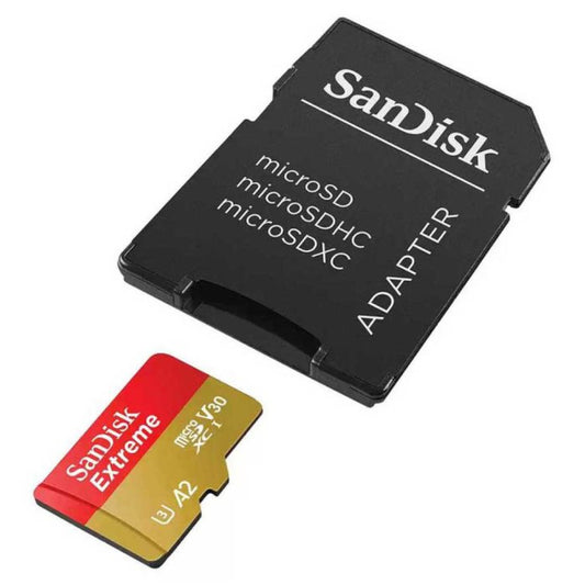 Spominska kartica microSDXC 64GB Sandisk Extreme 170MB/s/80MB/s U3 V30 UHS-I +adapter (SDSQXAH-064G-GN6MA)