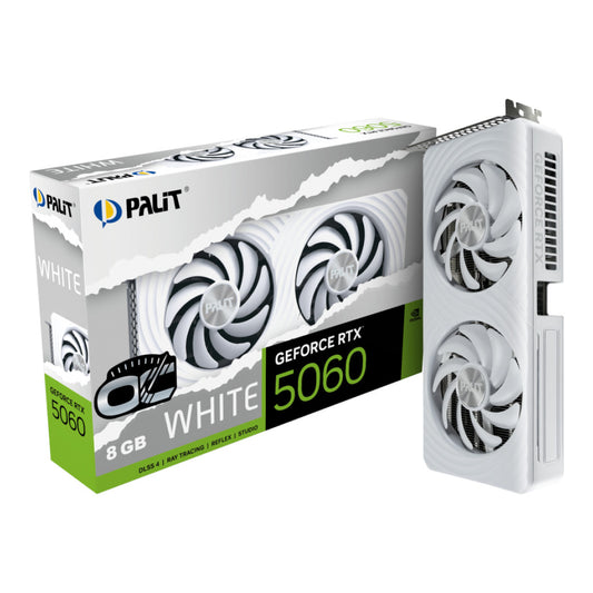 Grafična kartica nVidia RTX5060 Palit Bela - 8GB GDDR7 (NE75060U19P1-GB2063M)