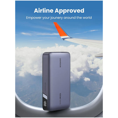Prenosna baterija Ugreen 20000mAh 100W PD 1x USB-A 2x USB-C črna (25188)